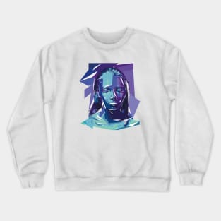 Woman illustration modern geometric Crewneck Sweatshirt